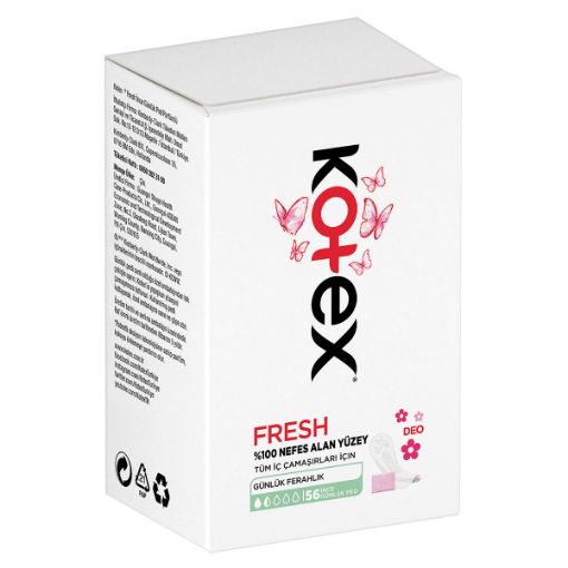 KOTEX İNCE GÜNLÜK PED 56'LI DEO resmi