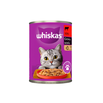 WHİSKAS SIĞIRLI VE GRAVY SOSLU K 400G*24 resmi