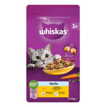 WHİSKAS TAVUKLU KISIR KURU MAMA 1.4KG*6 resmi
