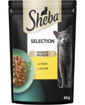 SHEBA YETİŞKİN TAVUKLU YAŞ MAMA  85G*28 resmi
