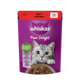 WHİSKAS PURE DELİGHT SIĞIRLI POŞE 85G*28 resmi