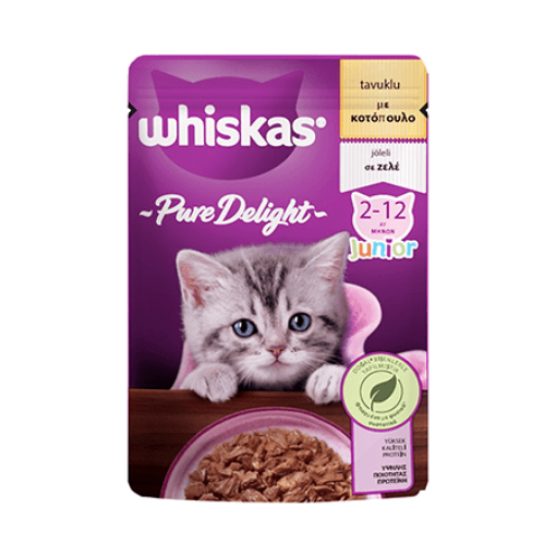 WHİSKAS PURE DELİGHT YAVRU TAVUK 85G*28 resmi